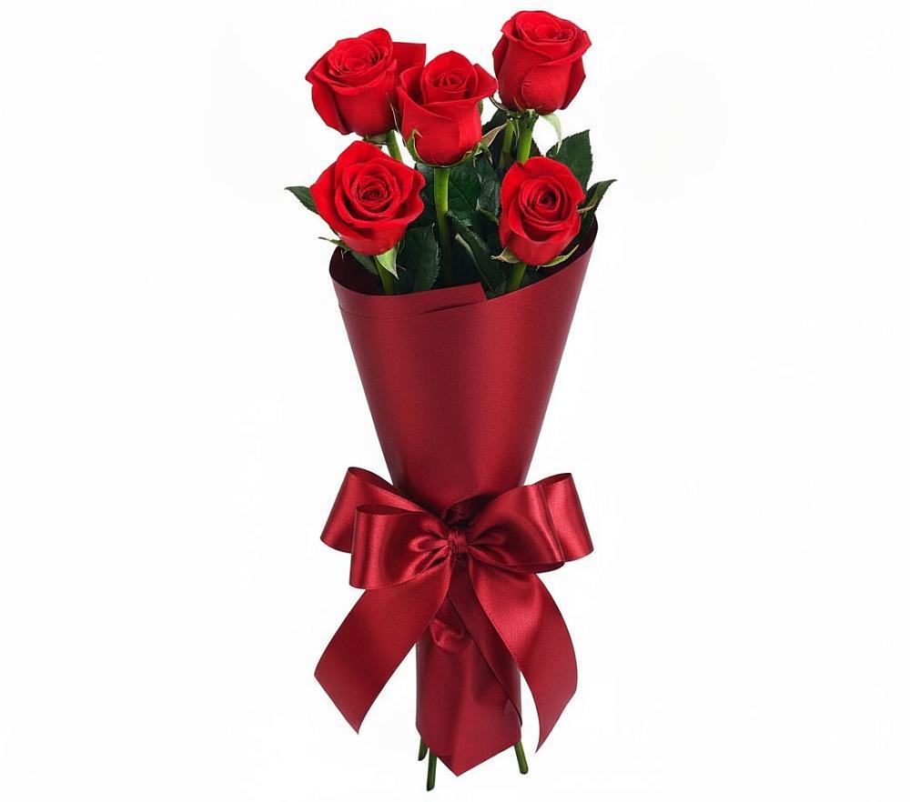 Букет 5 Красных роз Эдлесс Лав в Таксимо