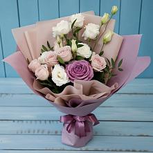 Букет цветов из:  Розы и Лизиантусы в Таксимо