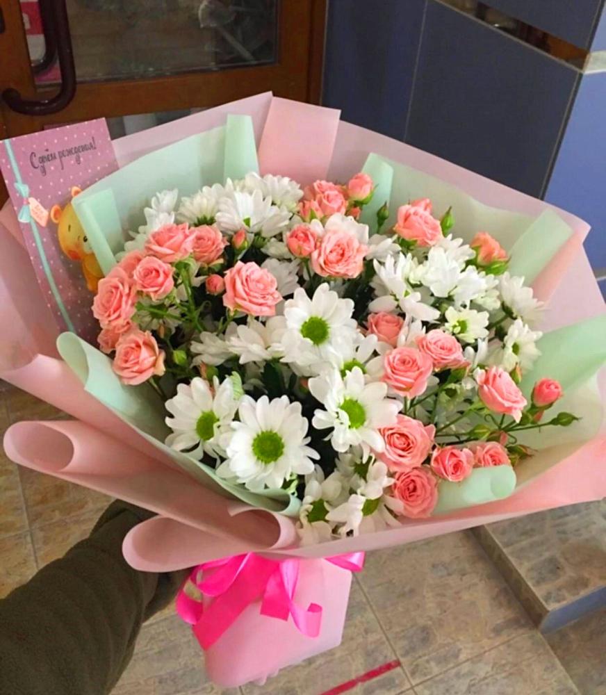 Букет цветов из: Розы и Хризантемы в Таксимо