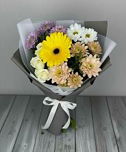 Букет цветов из:  Розы, Герберы и Хризантемы в Таксимо