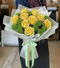 Букет цветов из:  Хризантемы и Розы в Таксимо