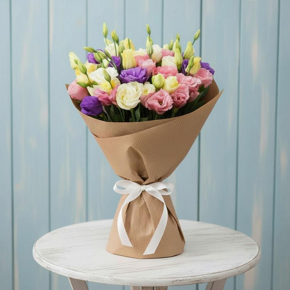 Букет цветов из: Лизиантусы в Таксимо