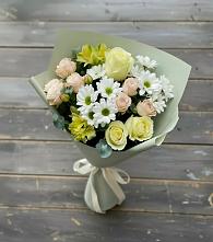 Букет цветов из:  Альстромерии, Розы и Хризантемы в Таксимо