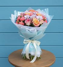 Букет цветов из:  Хризантемы и Розы в Таксимо