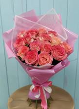Букет 15 Розовых роз Равель в Таксимо