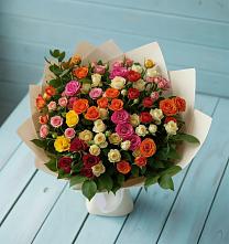 Букет Микс из разноцветных кустовых роз #REPLACE_PRED# Таксимо